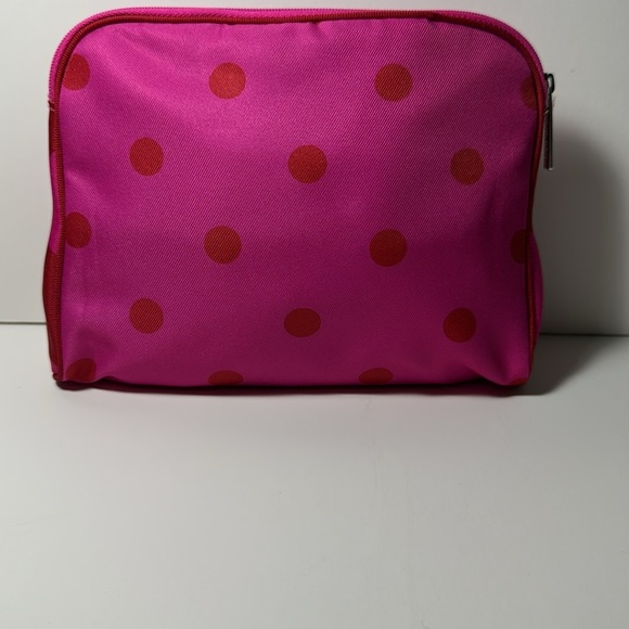 Kate Spade Clinique Pink Polka Dot Cosmetic Bag NWOT - Picture 3 of 5